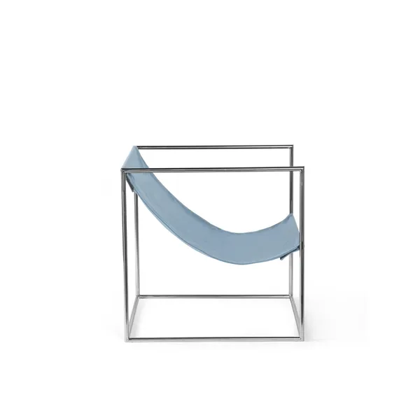 Valerie Object Solo Seat Armchair Stainless Steel/ Light Blue
