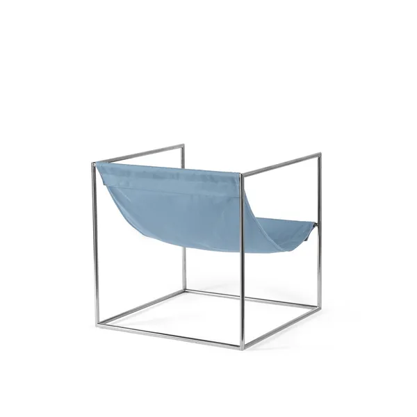 Valerie Object Solo Seat Armchair Stainless Steel/ Light Blue