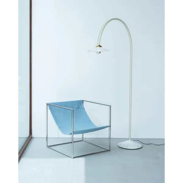 Valerie Object Solo Seat Armchair Stainless Steel/ Light Blue