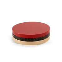 Valerie Object Three Circles Coaster Red/ Black/ Pink