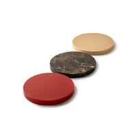 Valerie Object Three Circles Coaster Red/ Black/ Pink