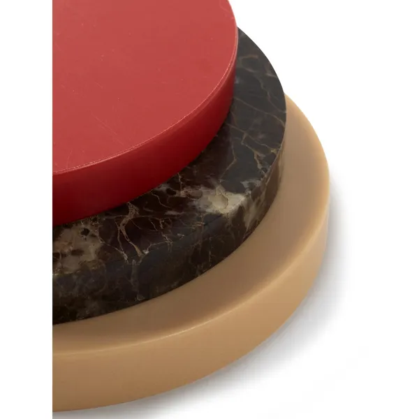 Valerie Object Three Circles Coaster Red/ Black/ Pink