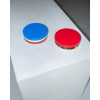 Valerie Object Three Circles Coaster Red/ Black/ Pink