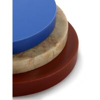 Valerie Object Three Circles Coaster Blue/ Stone/ Dark Red