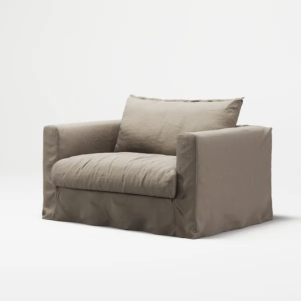 Le Grand Air Nou Loveseat Armchair Savage Linen