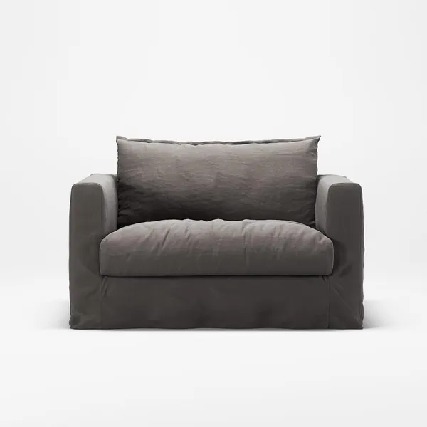 Le Grand Air Nou Loveseat Armchair Smokey Granite