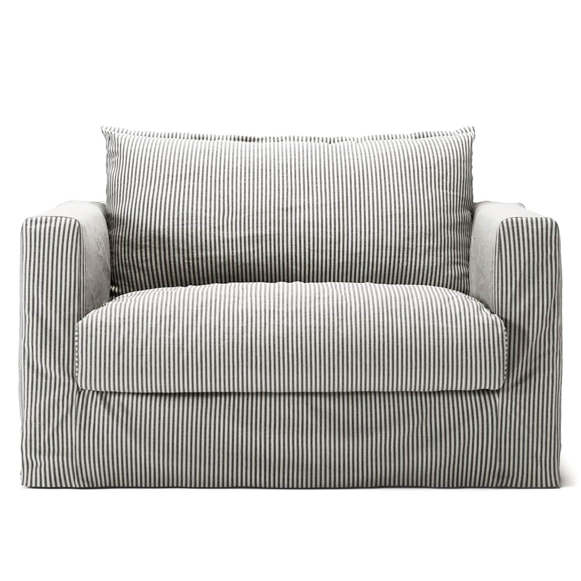 Le Grand Air Nou Loveseat Fauteuil Ash Stripe