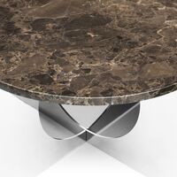 This Is Art Coffee Table Chrome/ Brown Marble