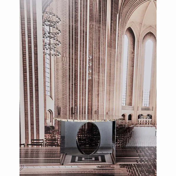 This Is Art Coffee Table Gold/ Brown Marble