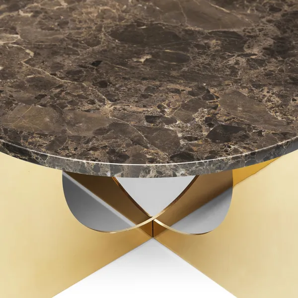 This Is Art Coffee Table Gold/ Brown Marble