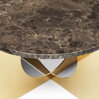 This Is Art Coffee Table Gold/ Brown Marble