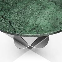This Is Art Coffee Table Chrome/ Green Marble