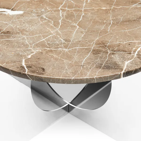 This Is Art Coffee Table Chrome/ Gray Marble