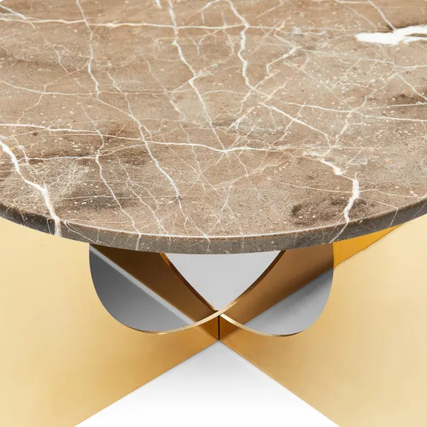 This Is Art Coffee Table Gold/ Gray Marble