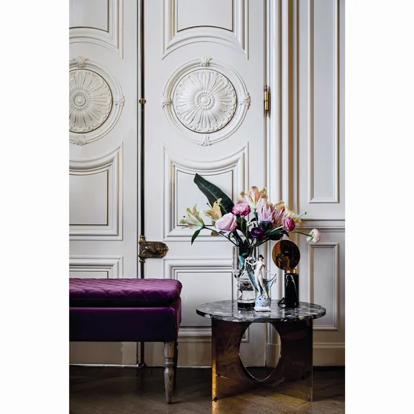 This Is Art Coffee Table Gold/ Gray Marble