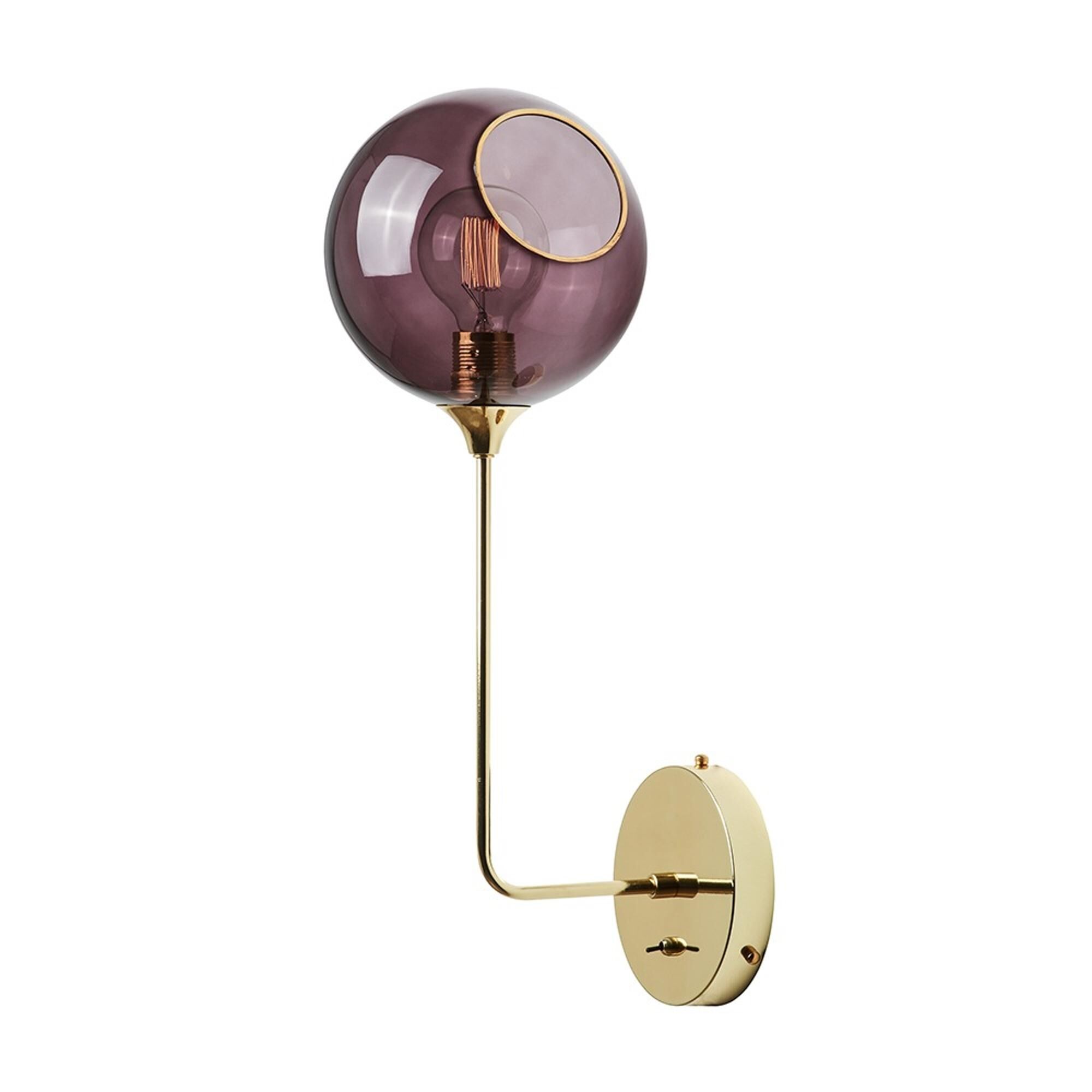 Ballroom V&auml;gglampa L&aring;ng Lila Regn