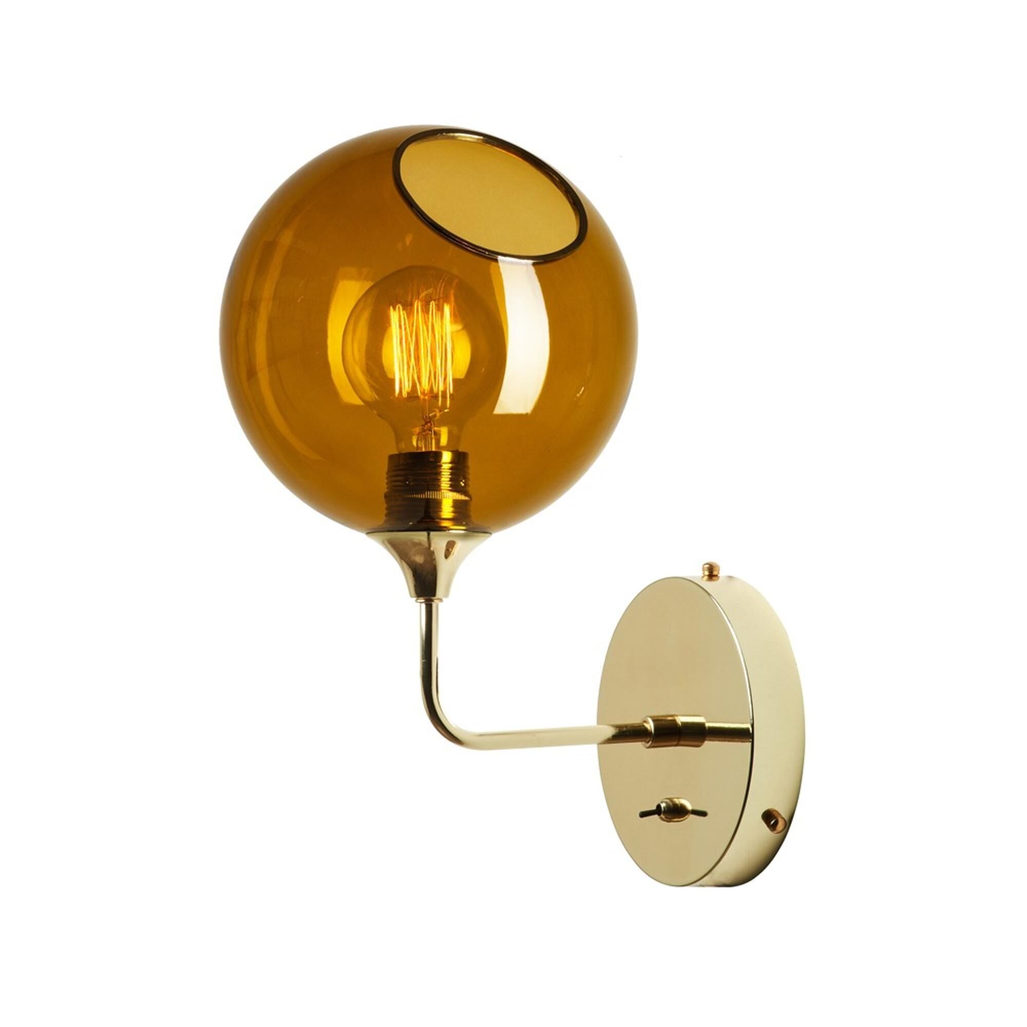 Ballroom V&auml;gglampa Kort Amber