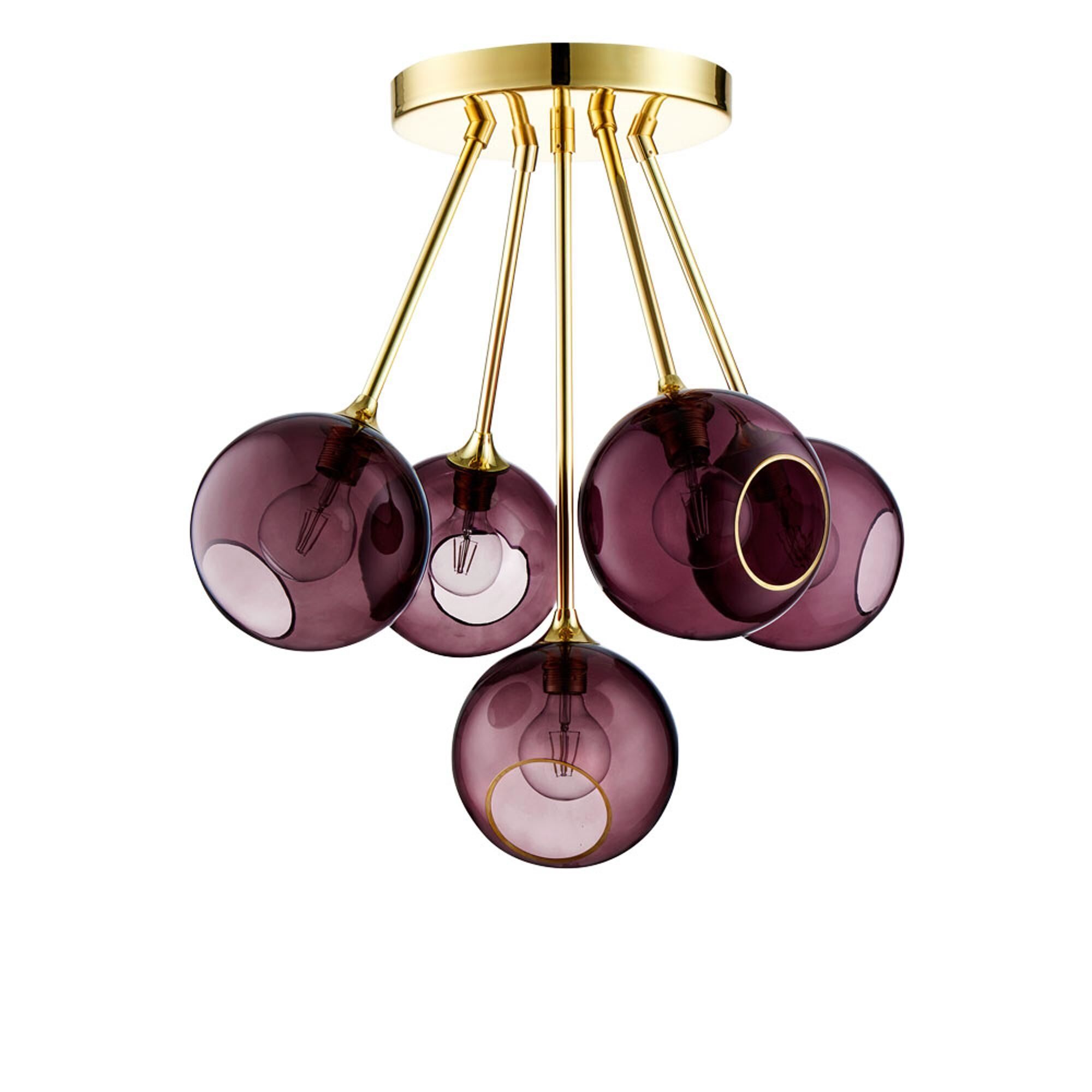 Ballroom Molecule Taklampa Purple Rain/Guld