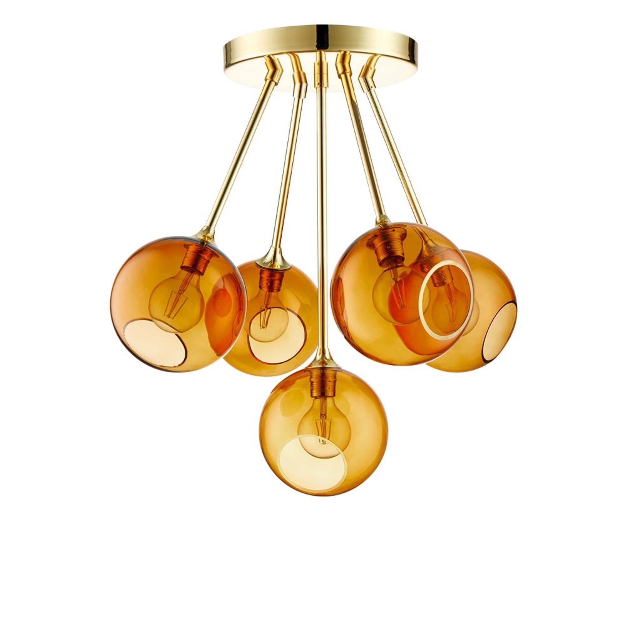 Ballroom Molecule Taklampa Amber/Guld