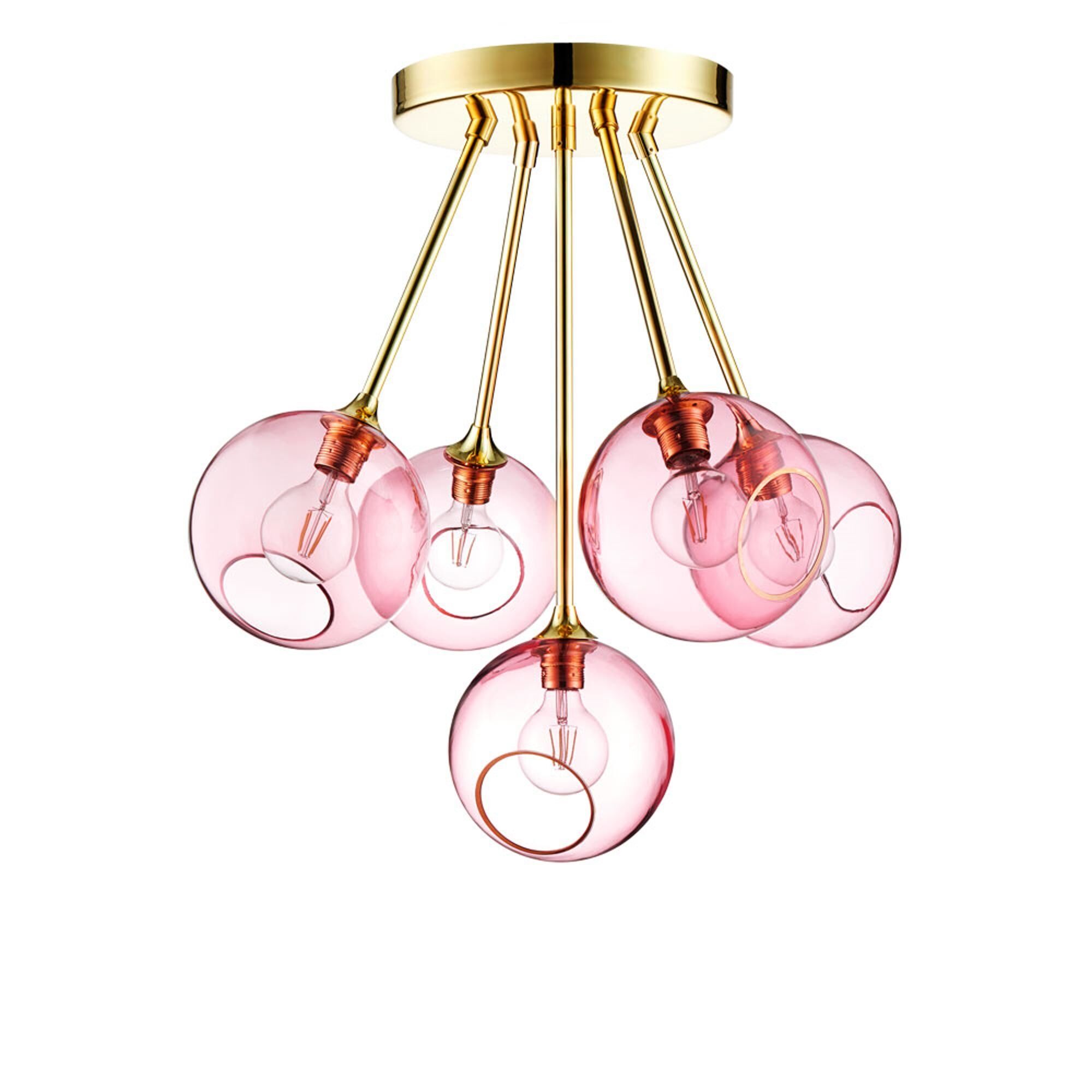 Ballroom Molecule Taklampa Ros&eacute;/Guld