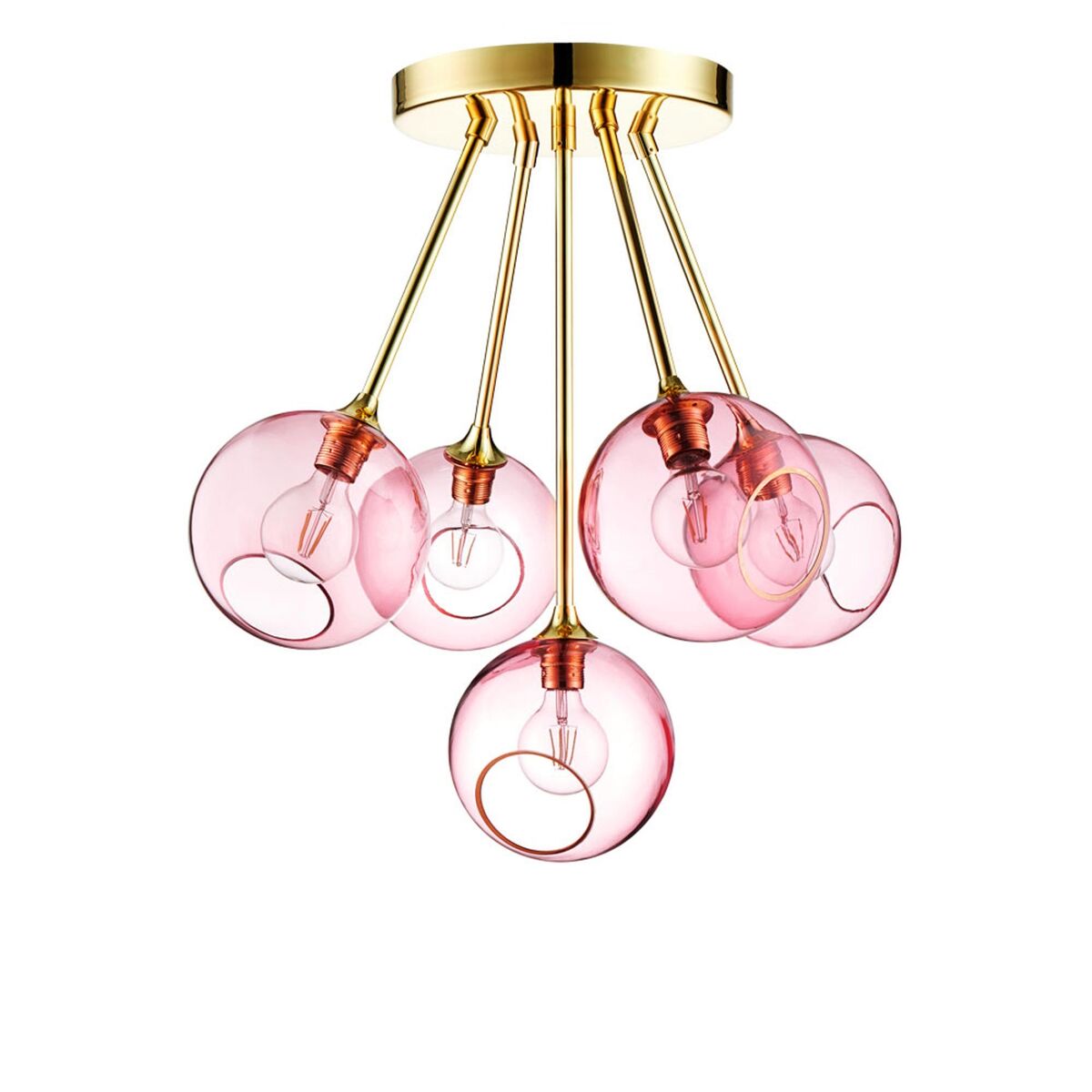 Ballroom Molecule Ceiling Light Rose/Gold
