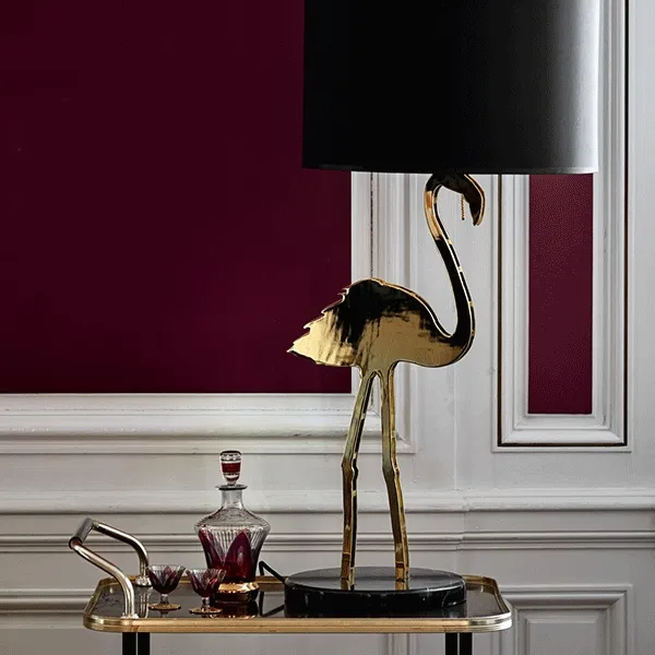 Crazy Flamingo Bordlampe Sort