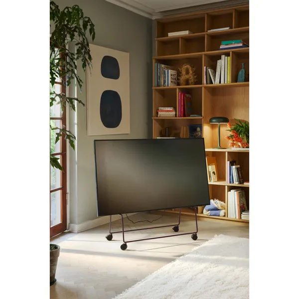 Carry TV Stand With Wheels Fig Purple