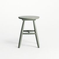 Wood Stool H15 Cement Grey