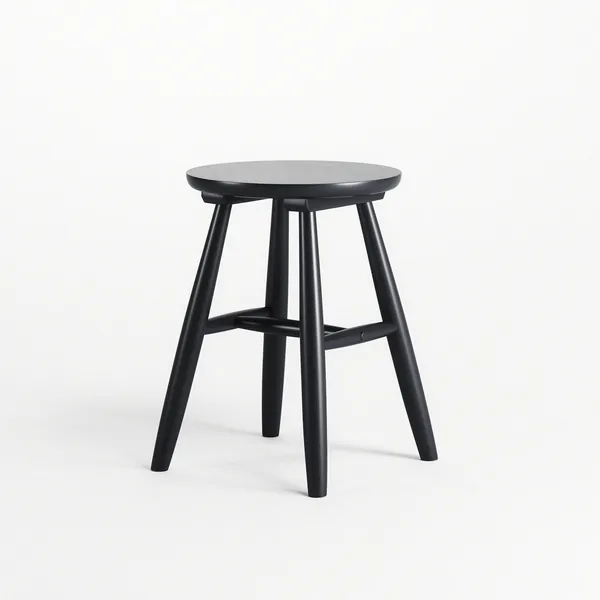 Wood Stool H15 Black