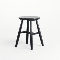 Wood Stool H15 Black