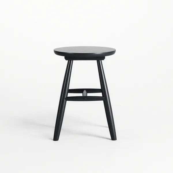 Wood Stool H15 Black