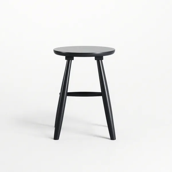Wood Stool H15 Black