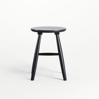 Wood Stool H15 Black