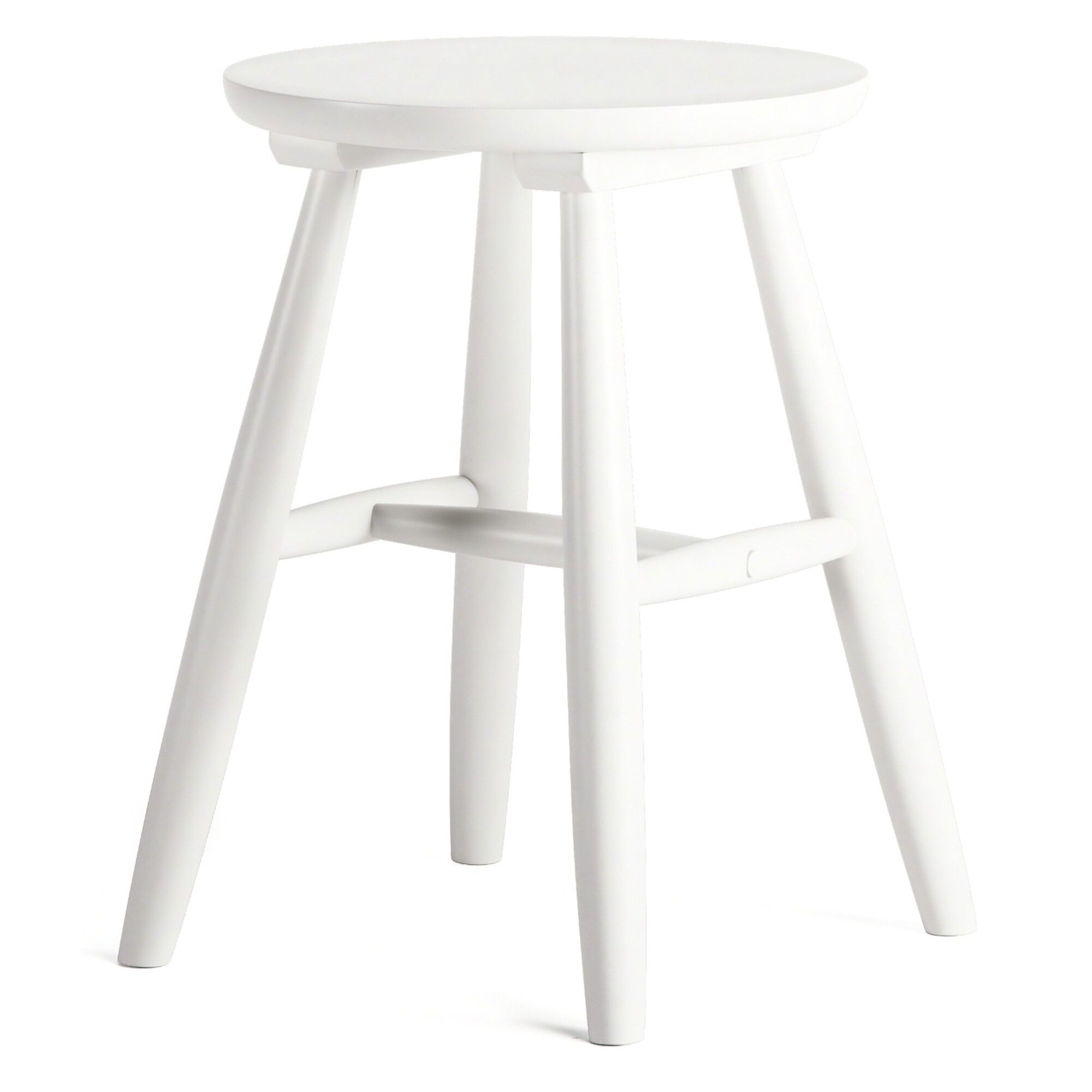 Wood Tabouret H15 Blanc