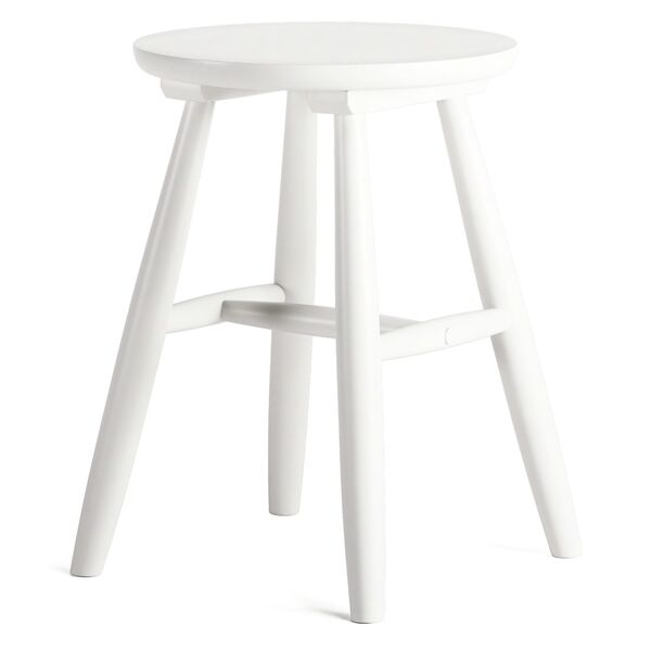 Wood Stool H15 White