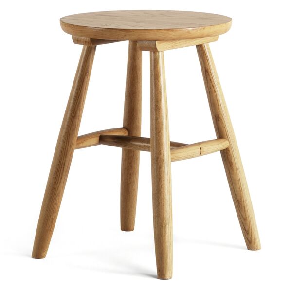 Wood Stool H15 Oak