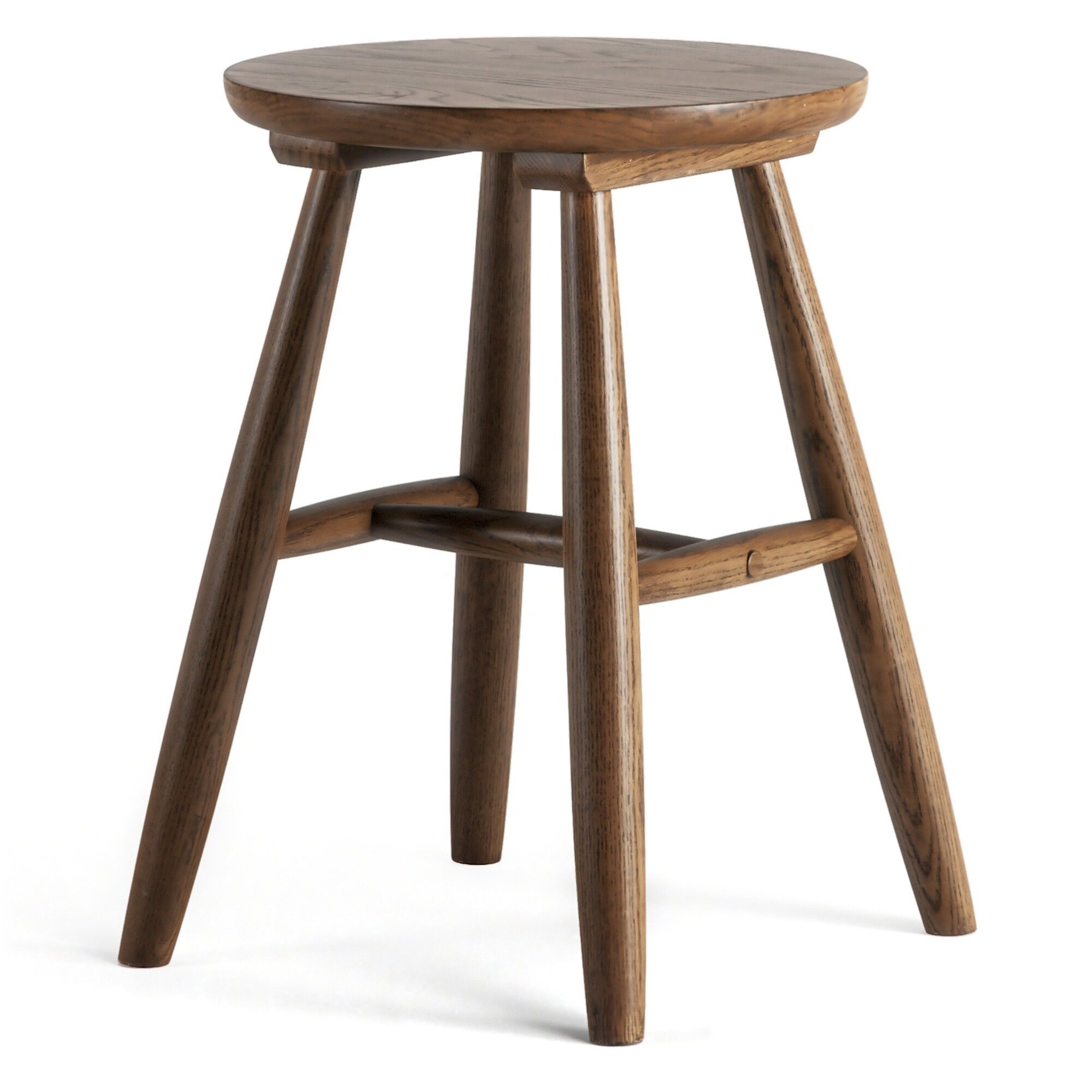 Wood Tabouret H15 Chêne Fumé