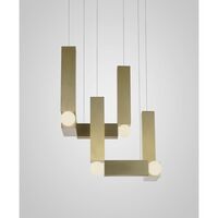 Vesper Duo Pendant With Rosette Brushed Gold