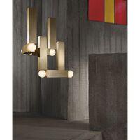Vesper Duo Pendant With Rosette Brushed Gold