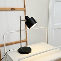 Ocean Bordlampe Sort/Børstet Stål