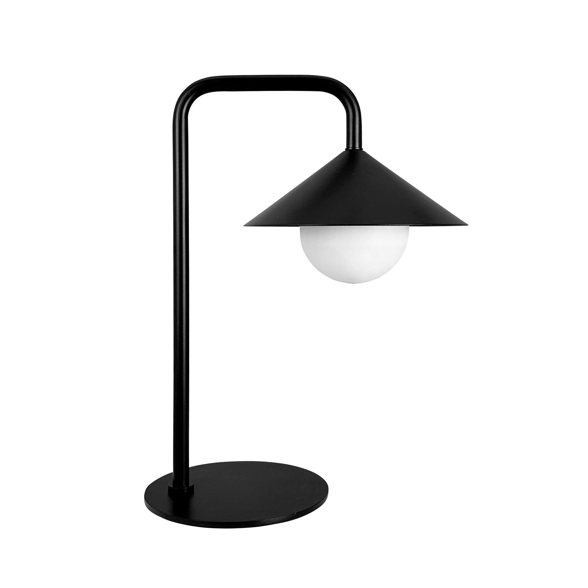 NOVA Bordslampa Med Ljusboll Svart