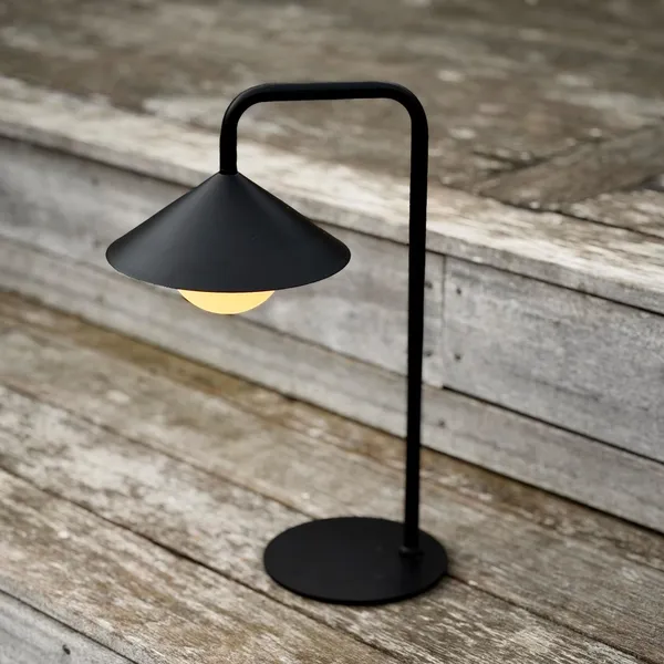 NOVA Outdoor Table Lamp With Light Ball Black