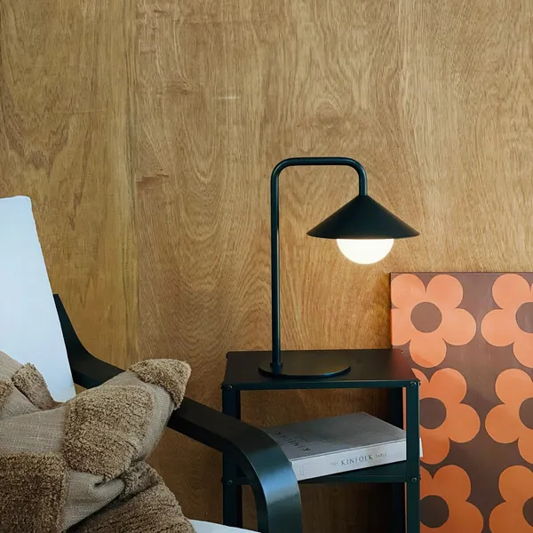 NOVA Outdoor Table Lamp With Light Ball Black