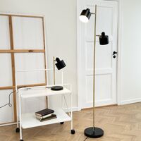 Ocean Gulvlampe Sort/Messing
