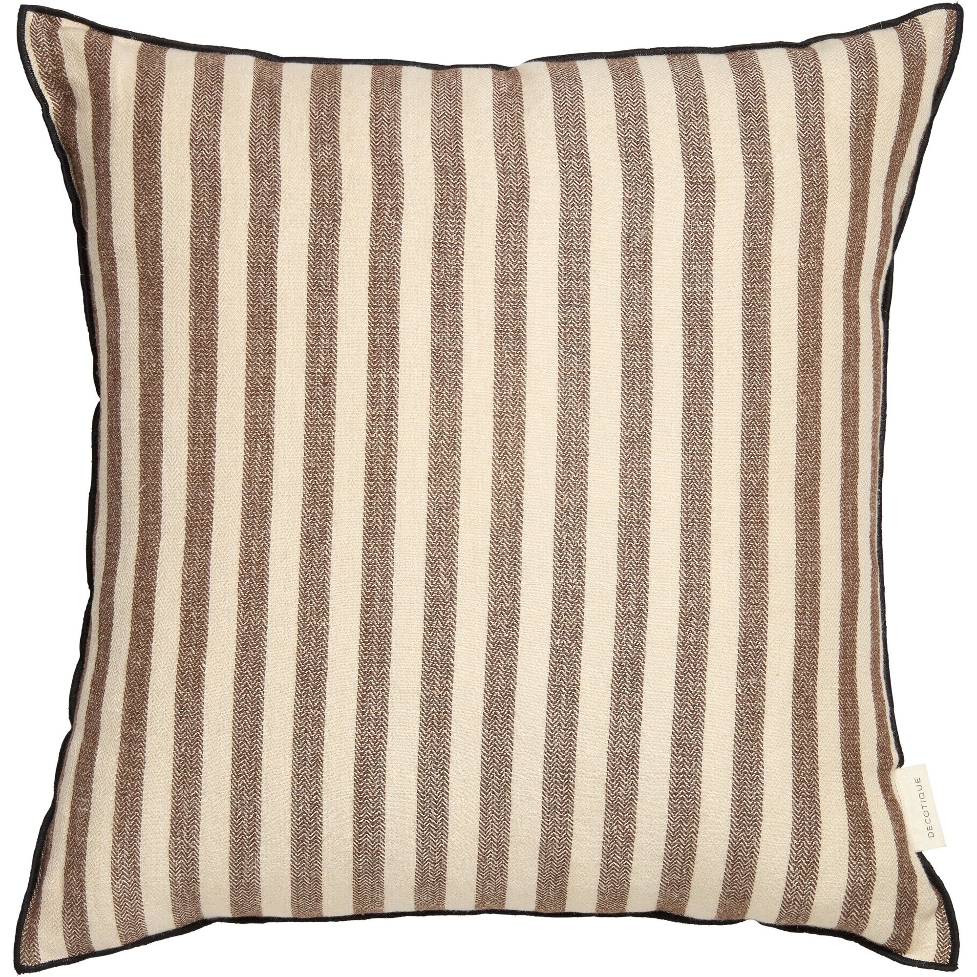 Outline Stripe Coussin 50x50 Marron Foncé