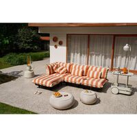 King Pillow 66x40 cm Stripe Orange Cream
