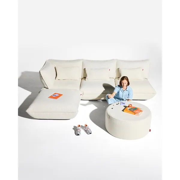 Crème Coussin en Boucle Recyclée