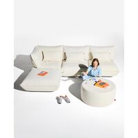 Crème Coussin en Boucle Recyclée