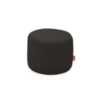 Pouf Point en Toile Recyclée, Couleur Réglisse Noire