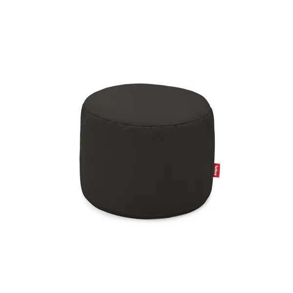 Point Recycled Canvas Pouf Black Licorice